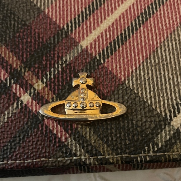 Vivienne Westwood Plaid Wallet - Red, Black, Cream - Picture 11 of 15